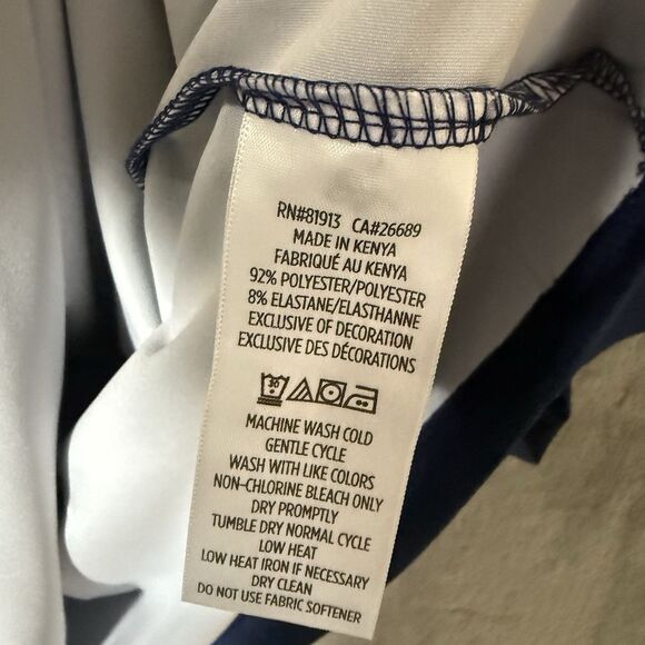 Robert Graham Martini Polo Shirt Medium Men Navy Blue Short Sleeve Golf Stretch - Picture 8 of 10